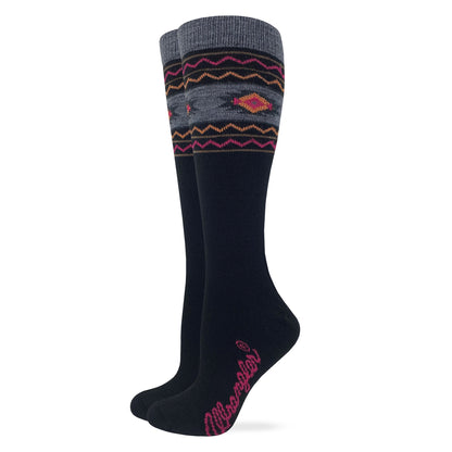 Wrangler Ladies Merino Wool Aztec Knee High Socks 1 Pair