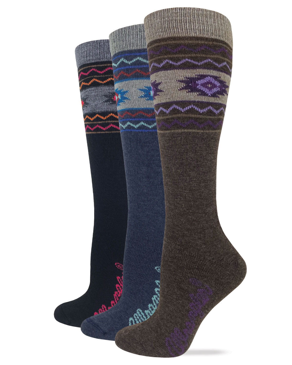 Wrangler Ladies Merino Wool Aztec Knee High Socks 1 Pair