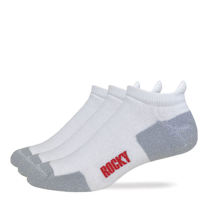 Rocky Mens Cotton Full Cushion Low Cut Heel Tab Socks 3 Pair Pack