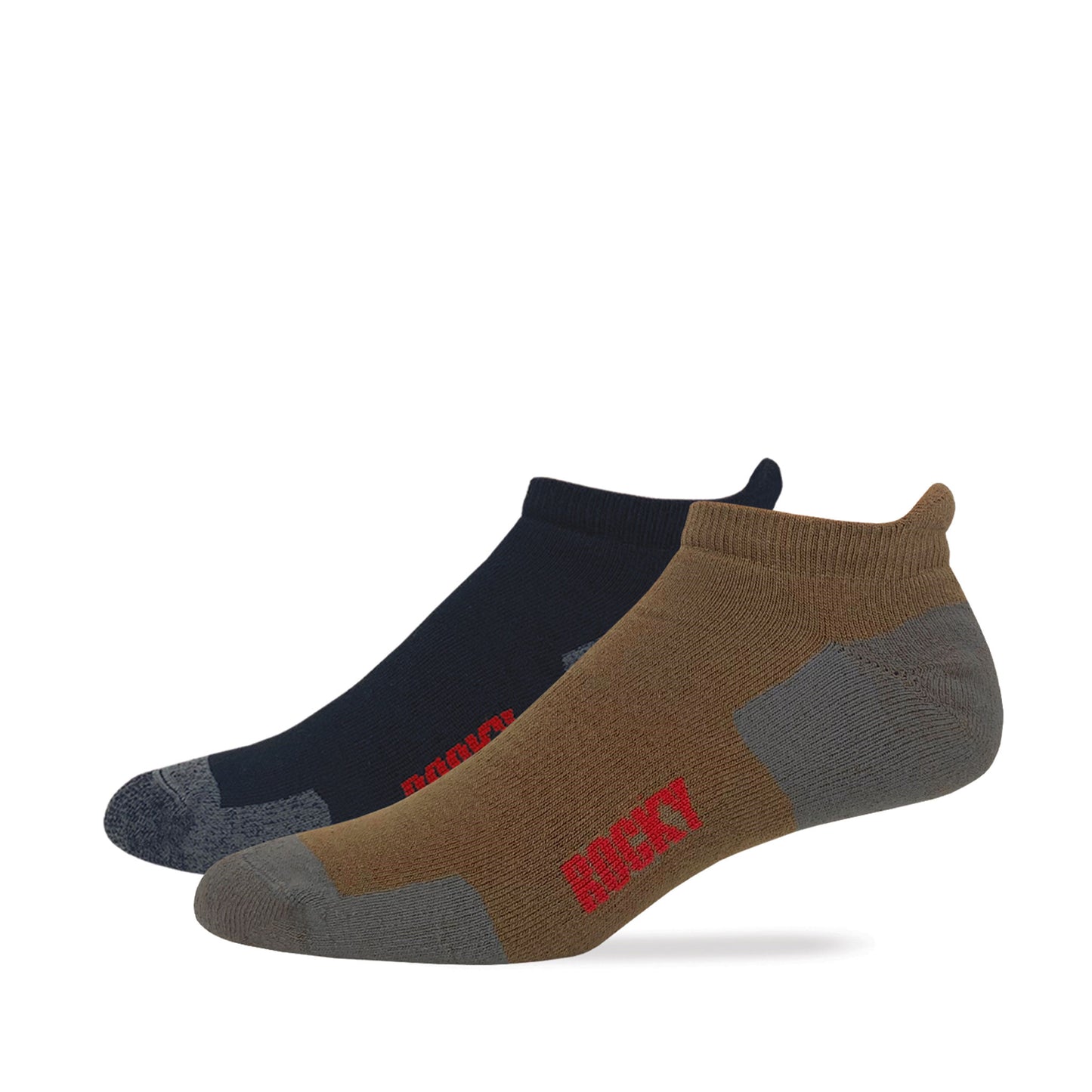 Rocky Mens Ultra Dri Low Cut Heel Tab Socks 2 Pair Pack