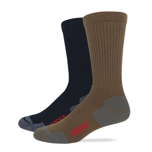 Rocky Mens Ultra Dri Full Cushion Crew Socks 2 Pair Pack