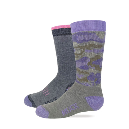 Muck Boot Youth Merino Wool Blend Boot Socks 2 Pair Pack