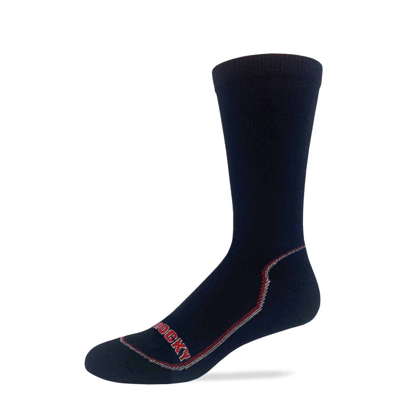 Rocky Mens Merino Wool Lightweight Year Round Crew Socks 1 Pair Pack