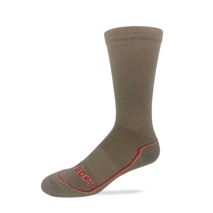 Rocky Mens Merino Wool Lightweight Year Round Crew Socks 1 Pair Pack