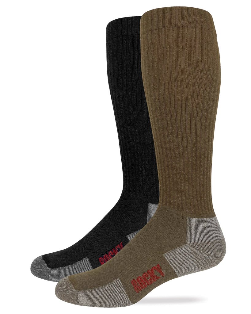 Rocky Mens Merino Wool over the calf All Season Boot Socks 1 Pair Pack