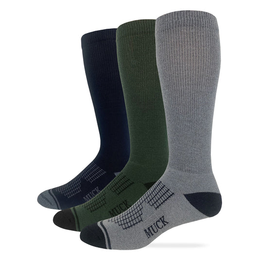 Muck Boot Mens Lightweight Ultra Dri over the calf Boot Socks 1 Pair Pack