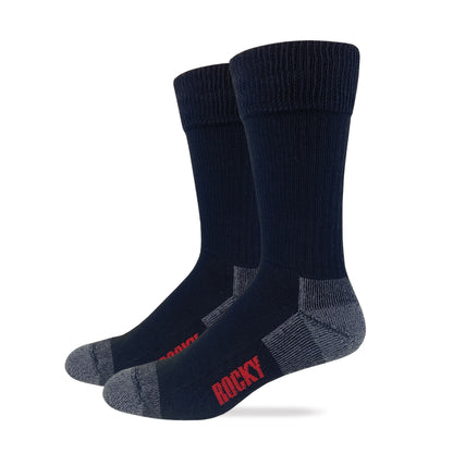 Rocky Mens Ultra Dri Non Binding Stretch Top Crew Work Boot Socks 2 Pair Pack