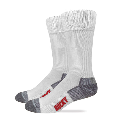 Rocky Mens Ultra Dri Non Binding Stretch Top Crew Work Boot Socks 2 Pair Pack
