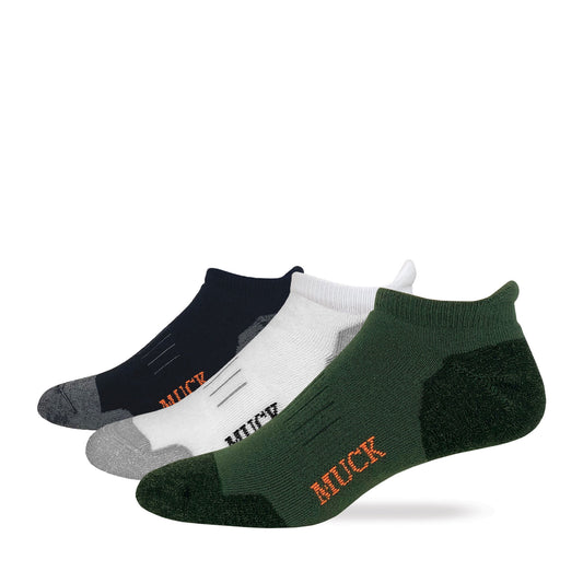 Muck Boot Mens Ultra Dri Low Cut Heel Tab Socks 2 Pair Pack