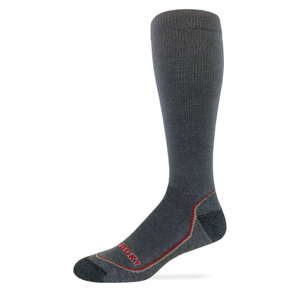 Rocky Mens Lightweight Merino Wool Year Round Tall Boot Socks 1 Pair Pack