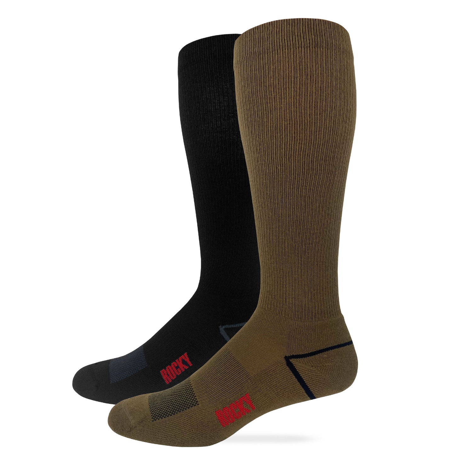 Rocky Mens Ultra Dri Seamless Toe Western Boot Socks 1 Pair Pack