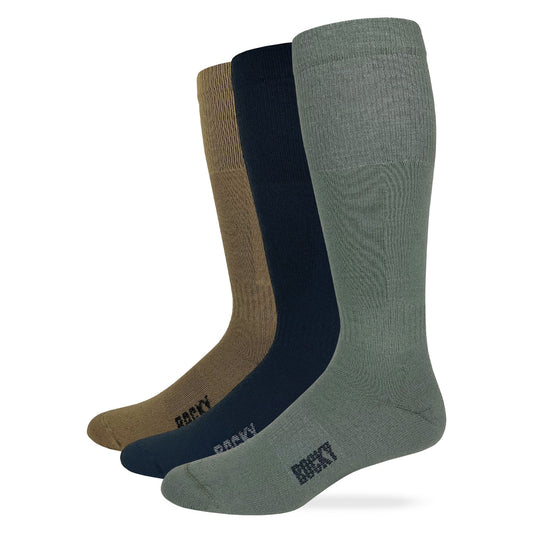 Rocky Mens Merino Wool Year Round Military Tall Boot Socks 1 Pair Pack