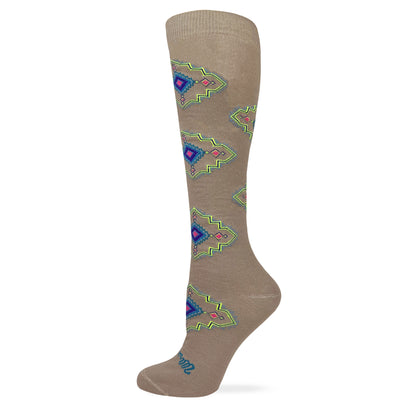 Wrangler Ladies Lightweight Aztec Pattern Knee High Boot Socks