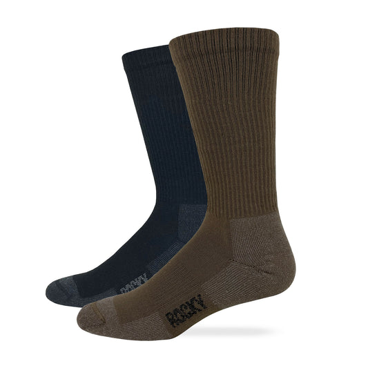 ROCKY Mens Merino Wool Year Round Military Crew Socks 1 Pair Pack