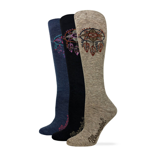 Wrangler Ladies Merino Wool Dreamcatcher Knee High Socks 1 Pair