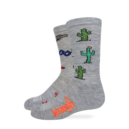 Wrangler Youth Boys Girls Western Pattern Boot Socks 2 Pair Pack