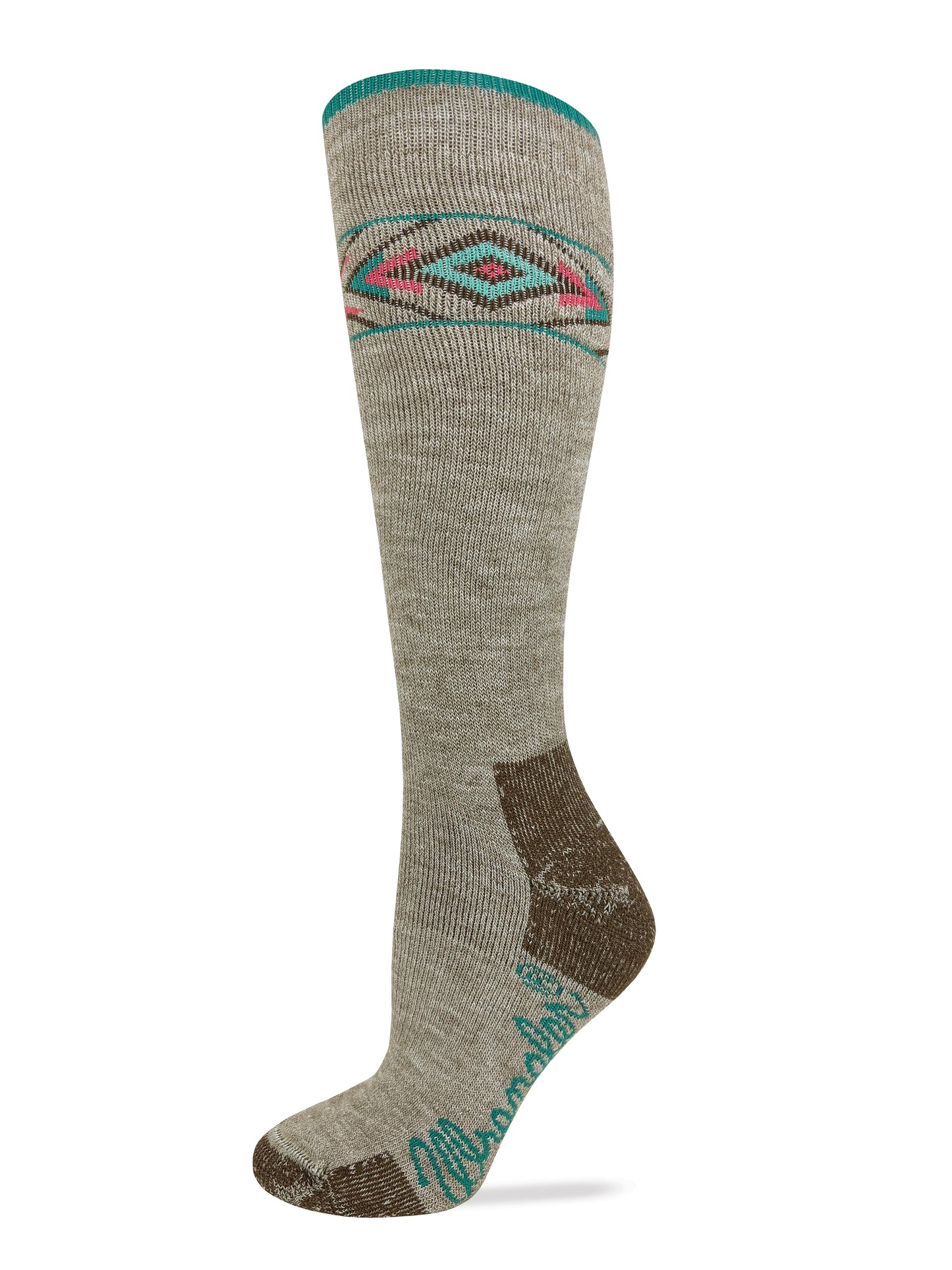 Wrangler Ladies Merino Wool Full Cushion Aztec Socks 1 Pair