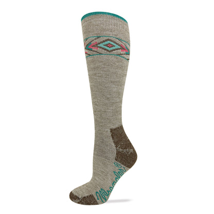 Wrangler Ladies Merino Wool Full Cushion Aztec Socks 1 Pair