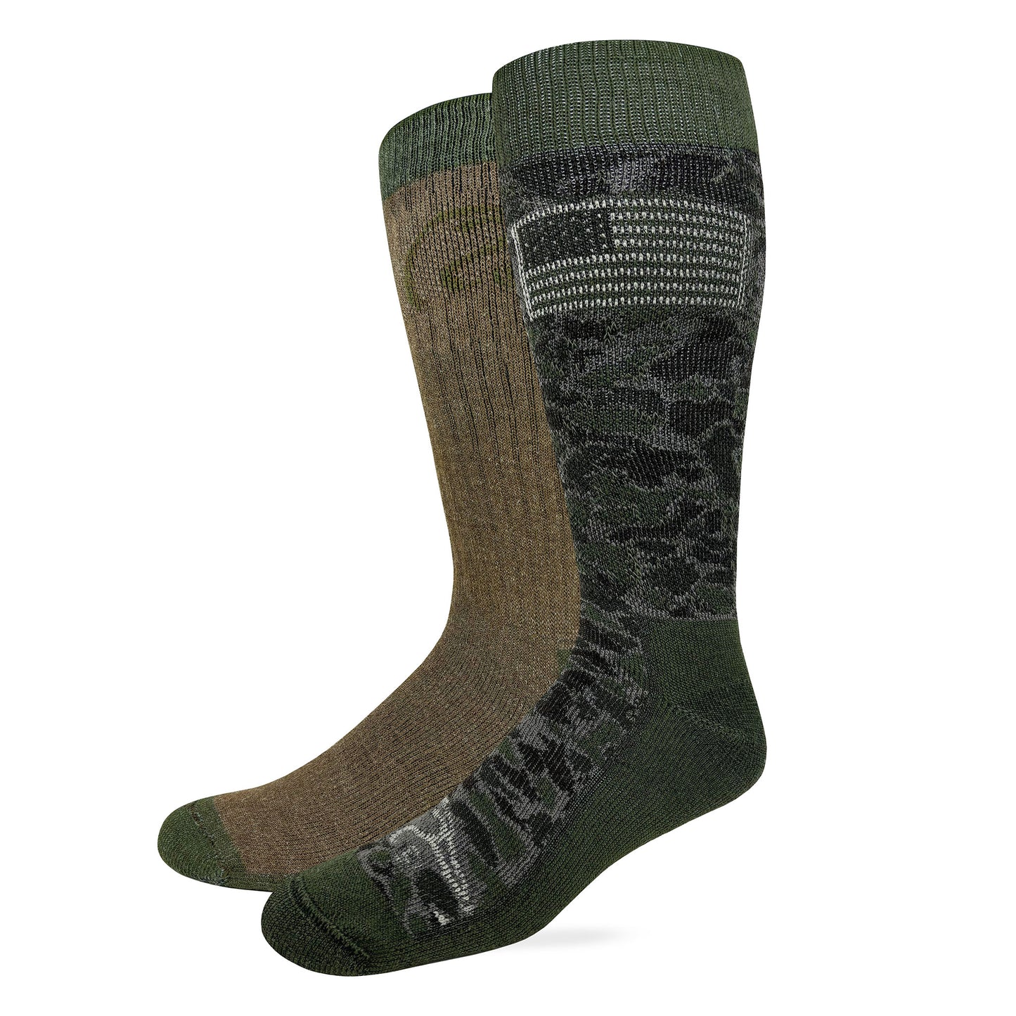 Ducks Unlimited Men's Ameri-Camo Merino Wool Blend Boot Socks 2 Pack