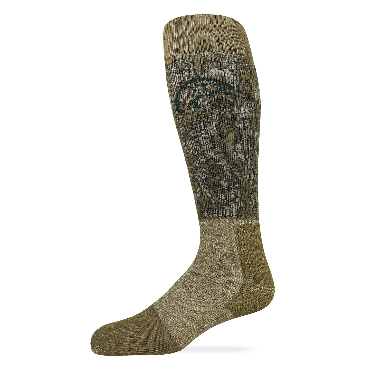 Ducks Unlimited Men's Mossy Oak Original Bottomland Tall Merino Wool Boot Socks 1 Pair
