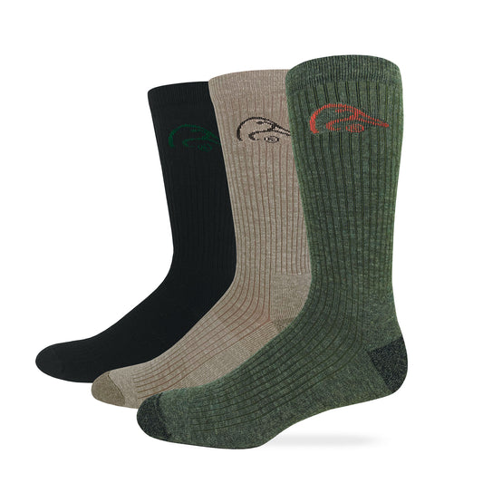 Ducks Unlimited Men's Merino Wool Blend Casual Crew Socks 1 Pair
