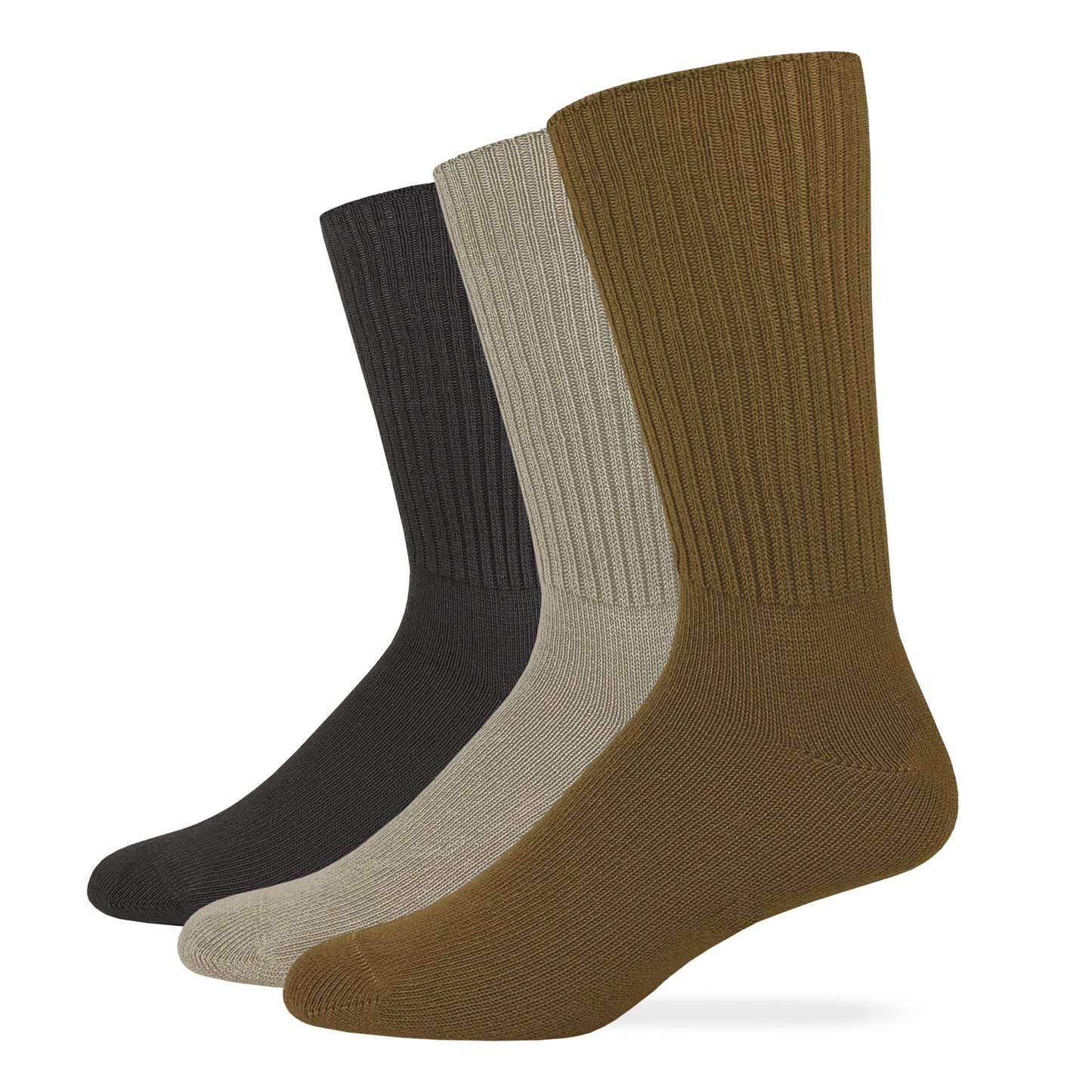 Carolina Ultimate Mens Lightweight Cotton Casual Rib Crew Socks 1 Pair