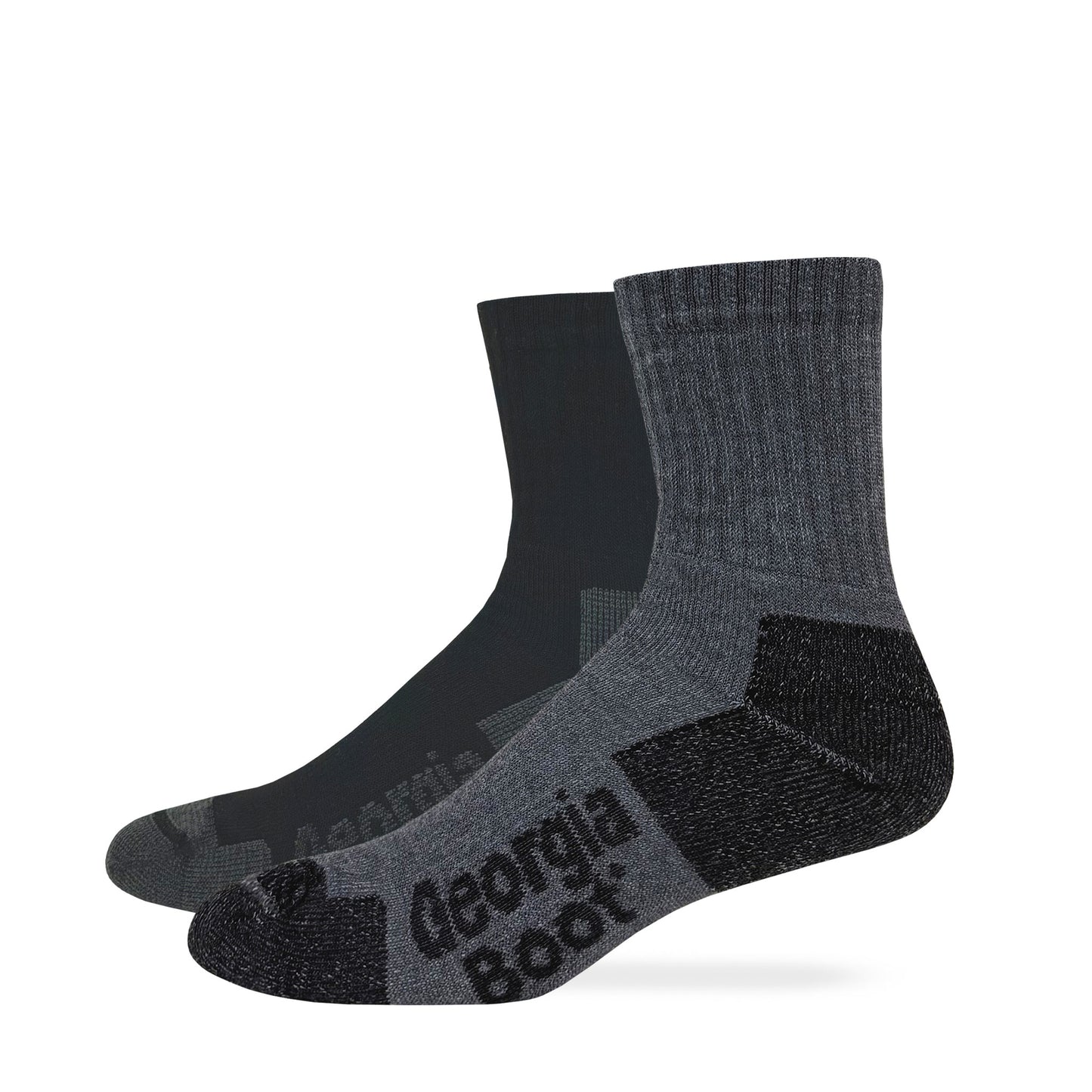 Georgia Boot Mens Ultra-Dri® Midweight Quarter Socks 2 Pack