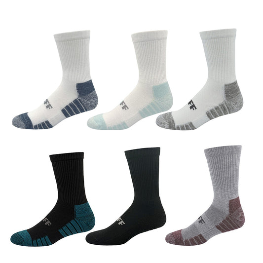 CUFF Adaptive Fit Midweight Ultra-Dri® Micro Crew Socks 1 Pair Pack