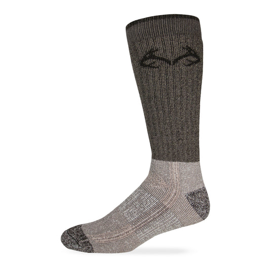 Realtree Men's Cupron Antimicrobial Merino Wool Boot Socks 1 Pair