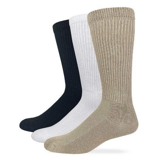 Carolina Ultimate Non-Binding Cotton Mid Calf Socks 2 Pair
