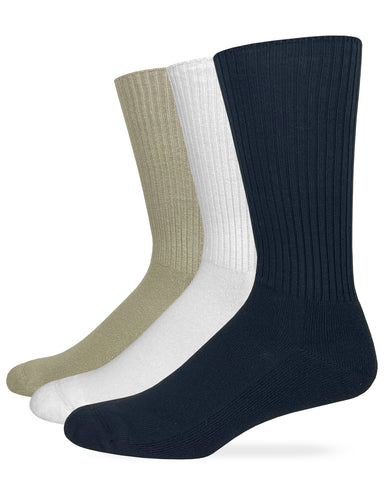 Carolina Ultimate Non-Binding Seamless Toe Cotton Crew Socks 2 Pair
