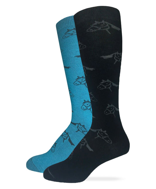 Wrangler Ladies Horse Pattern Knee High Boot Socks 2 Pack