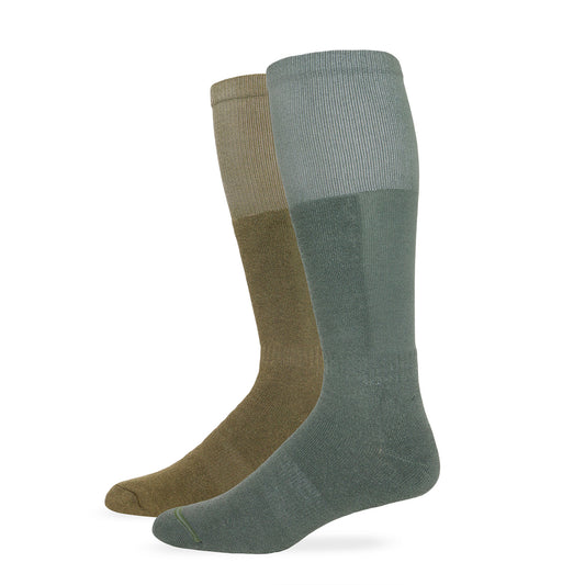 Wrangler Mens Moisture Wicking over the calf Tall Boot Socks 2 Pair Pack