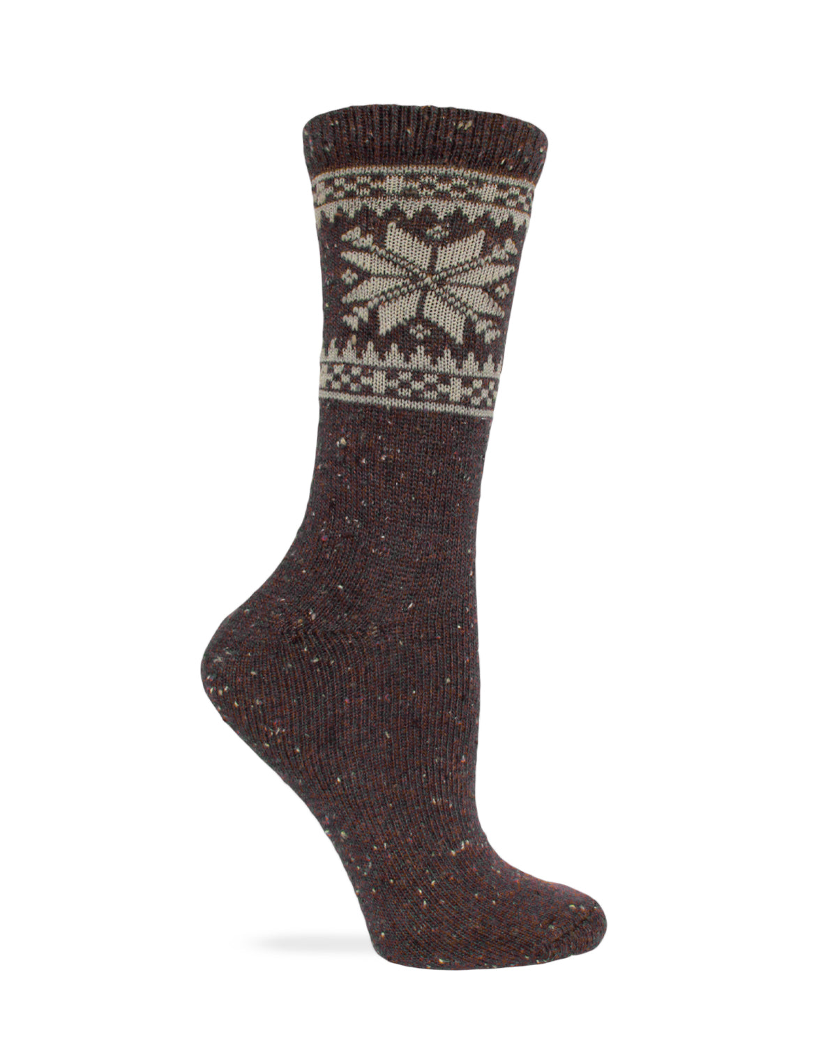 Wise Blend Ladies Snowflake Pattern Wool Crew Socks 1 Pair Pack