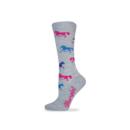 Wrangler Ladies Horse Pattern Crew Socks 1 Pair
