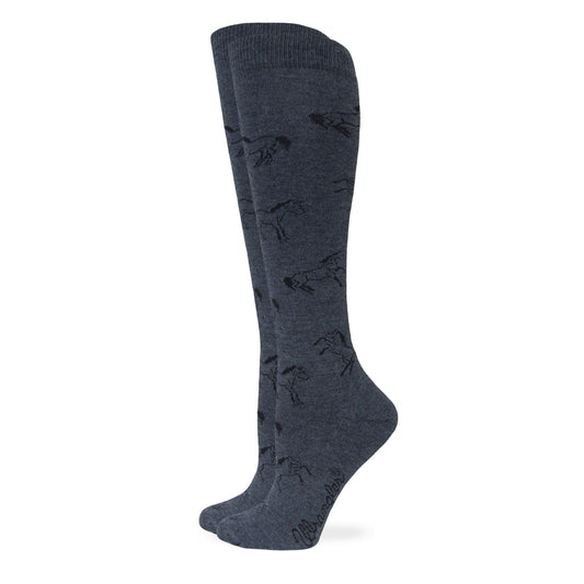 Wrangler Ladies Horse Pattern Knee High Socks 1 Pair