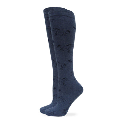 Wrangler Ladies Horse Pattern Knee High Socks