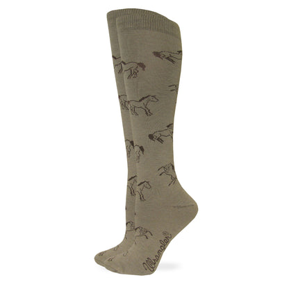 Wrangler Ladies Horse Pattern Knee High Socks