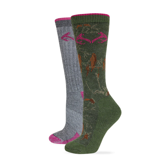 Realtree Ladies Elimishield Camo Boot Socks 2 Pair