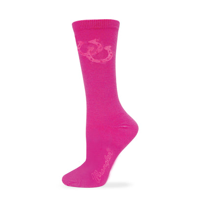 Wrangler Ladies Rayon Horse Shoe Crew Socks