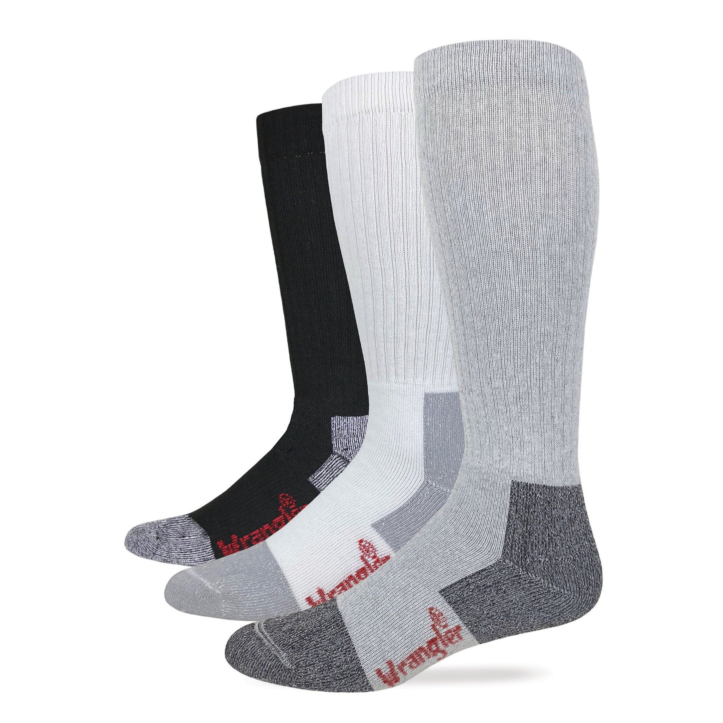 Wrangler Riggs Men's Cotton Over the Calf Work Boots Socks 2 Pair