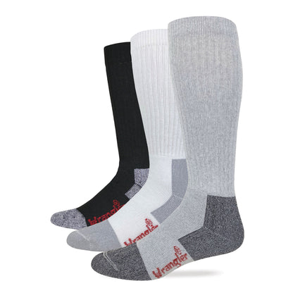 Wrangler Riggs Men's Cotton Over the Calf Work Boots Socks 2 Pair