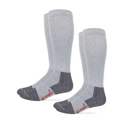 Wrangler Riggs Men's Cotton Over the Calf Work Boots Socks 2 Pair