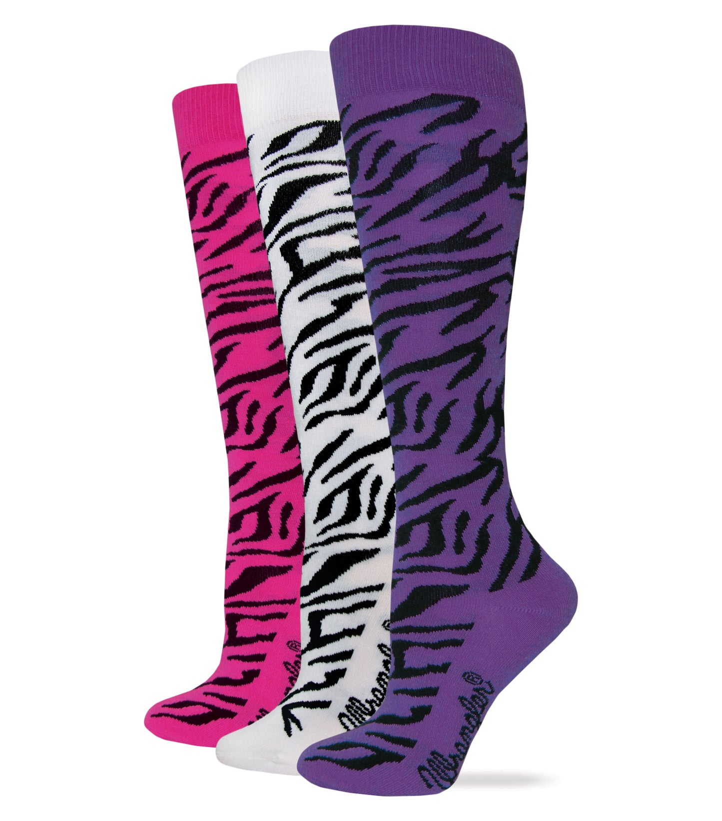 Wrangler Ladies Zebra Pattern Knee High Boot Socks 1 Pair