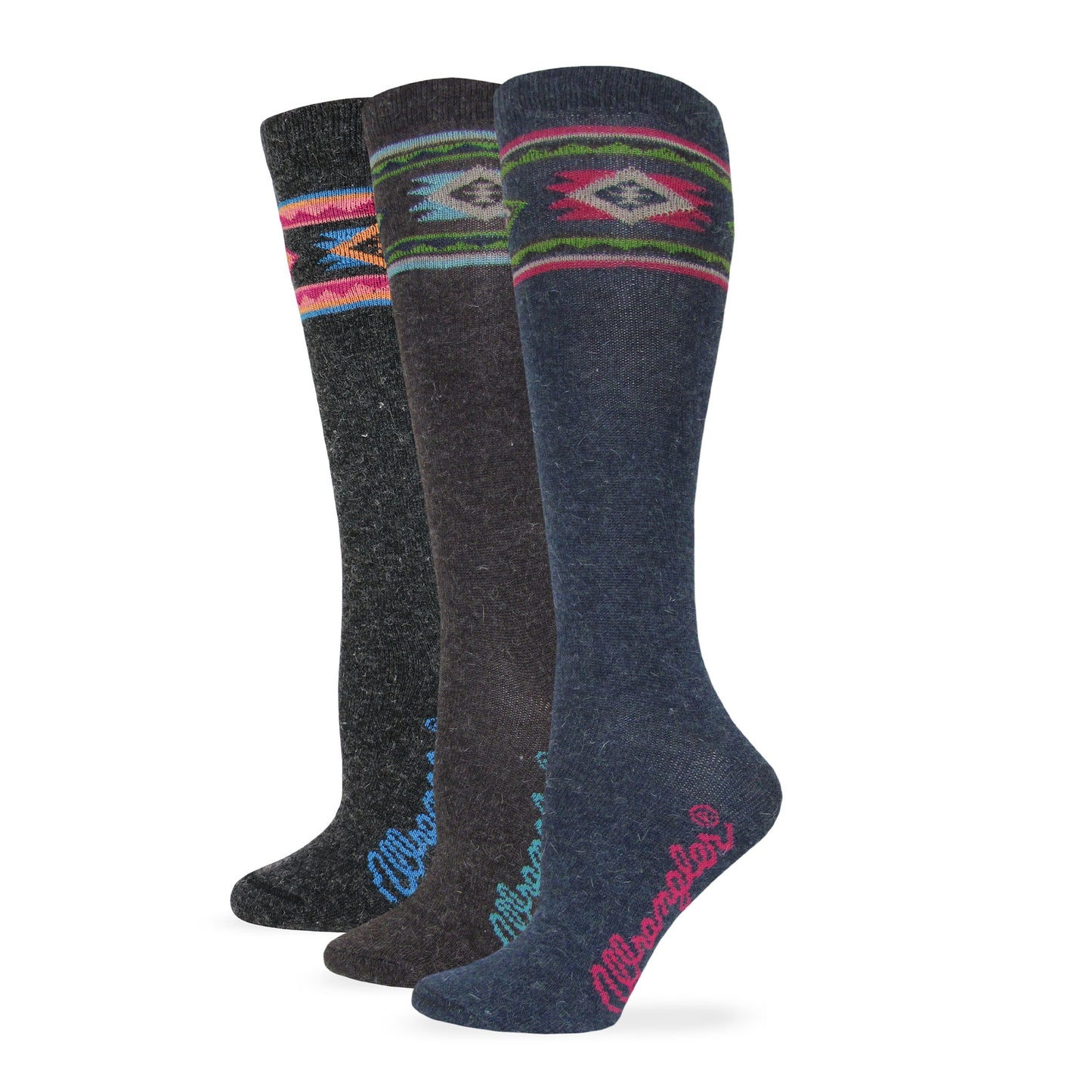 Wrangler Ladies Angora Aztec Knee High Socks 1 Pair
