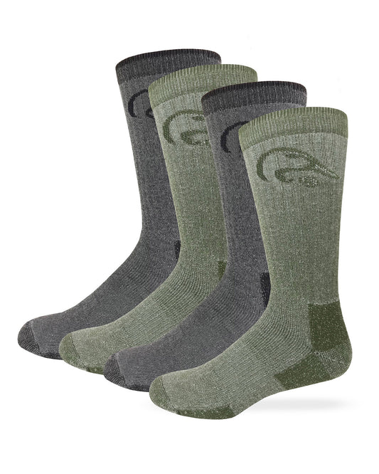 Ducks Unlimited Merino Wool Blend Boot Socks 4 Pair Pack