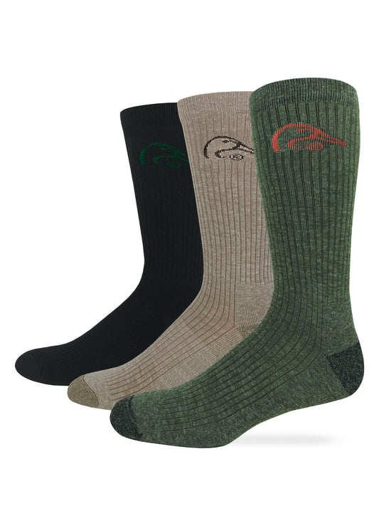 Ducks Unlimited Men's Merino Wool Blend Casual Crew Socks 1 Pair