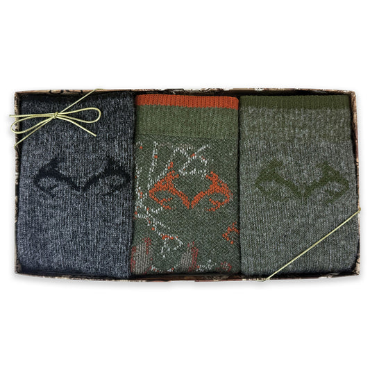 Realtree Men's Merino Wool Blend Socks Gift Box 3 Pair