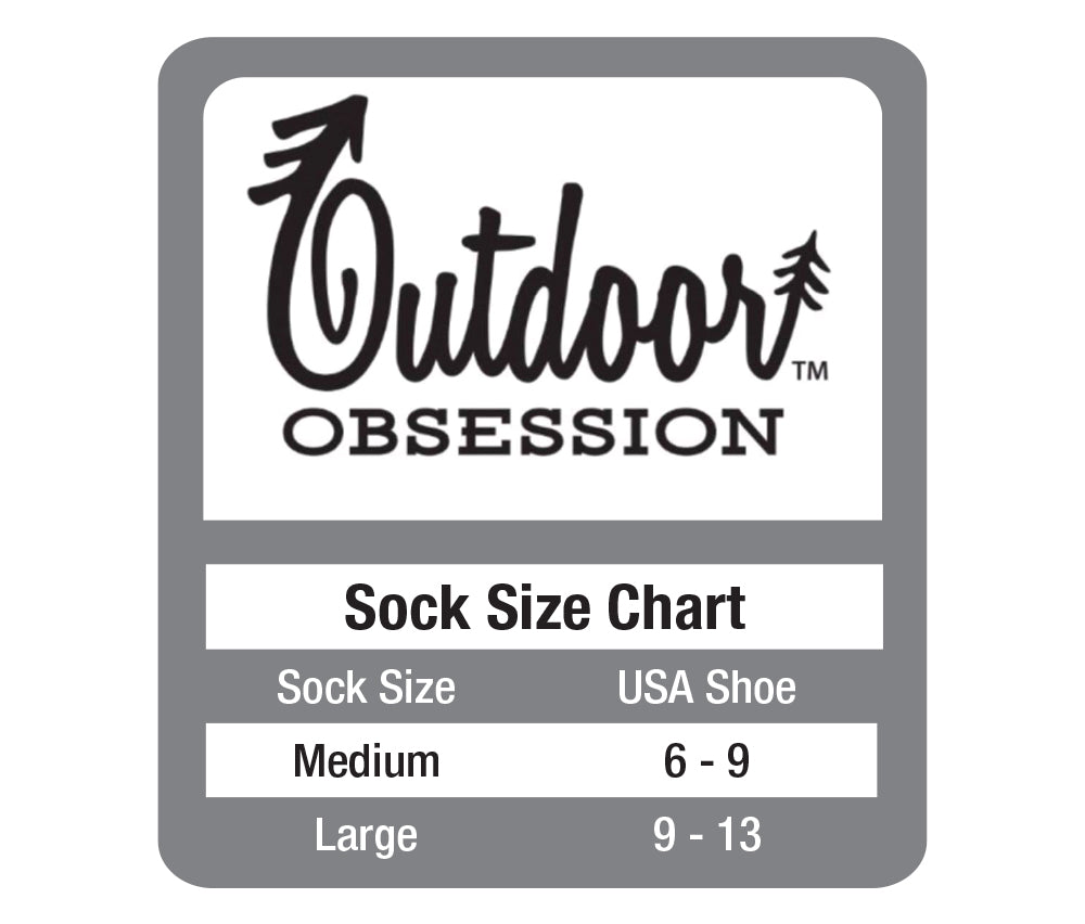 Outdoor Obsession Men's Merino Wool Insect Shield Liner Socks Variety 4 Pack