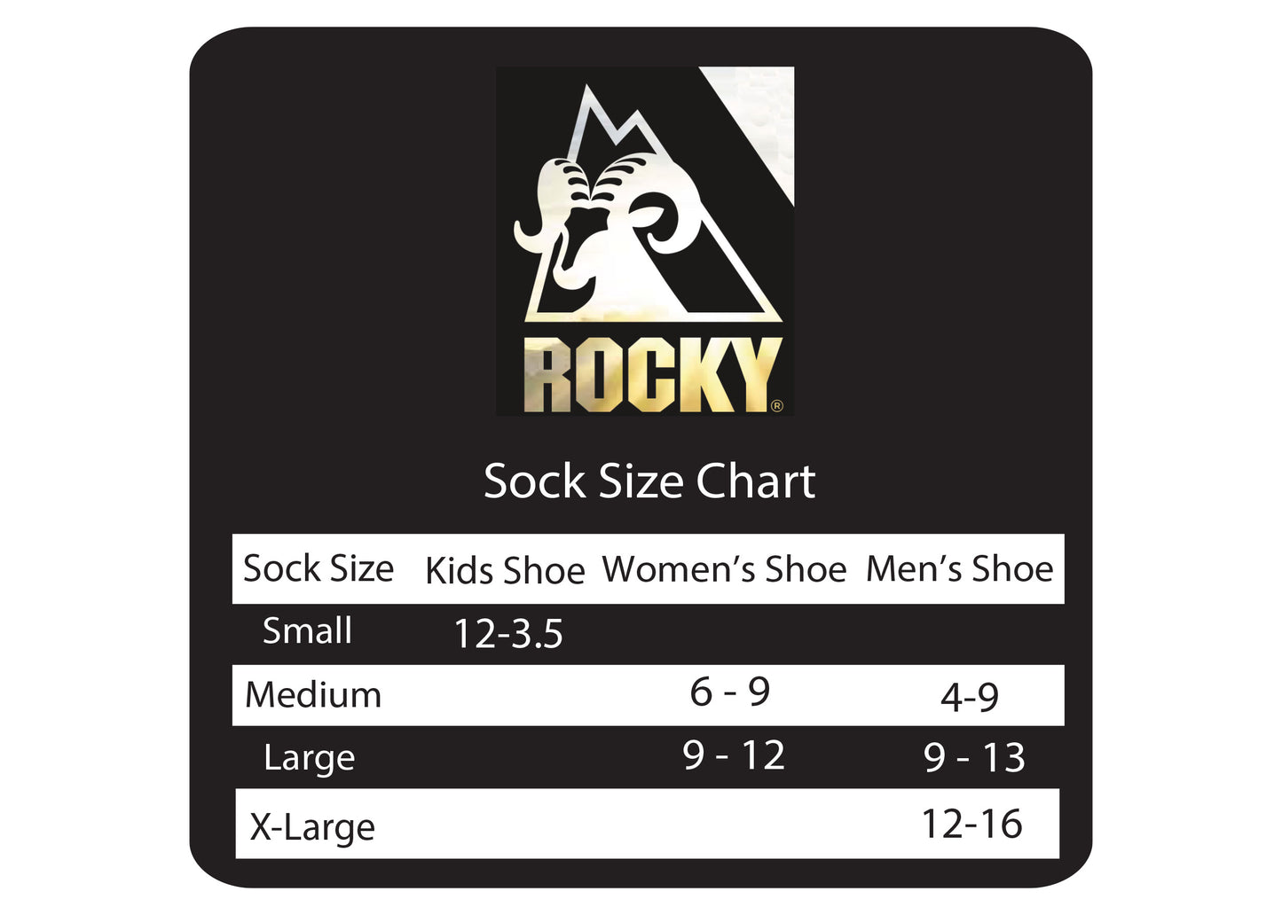 Rocky Mens Non Binding Merino Wool Blend Boot Socks 1 Pair Pack